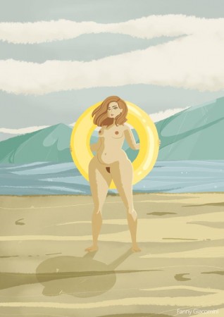 curvy girl femme ronde plage