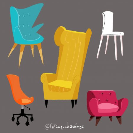 fauteuils meubles prop animation illustratrice illustrateur lille dessin