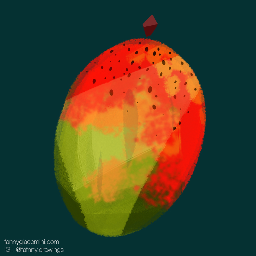 motif tropical fruits fruit exotique illustration dessin lille freelance