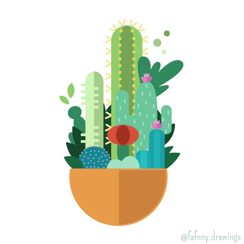 cactus-vectoriel-illustrator-illustrateur-dessin-freelance-lille