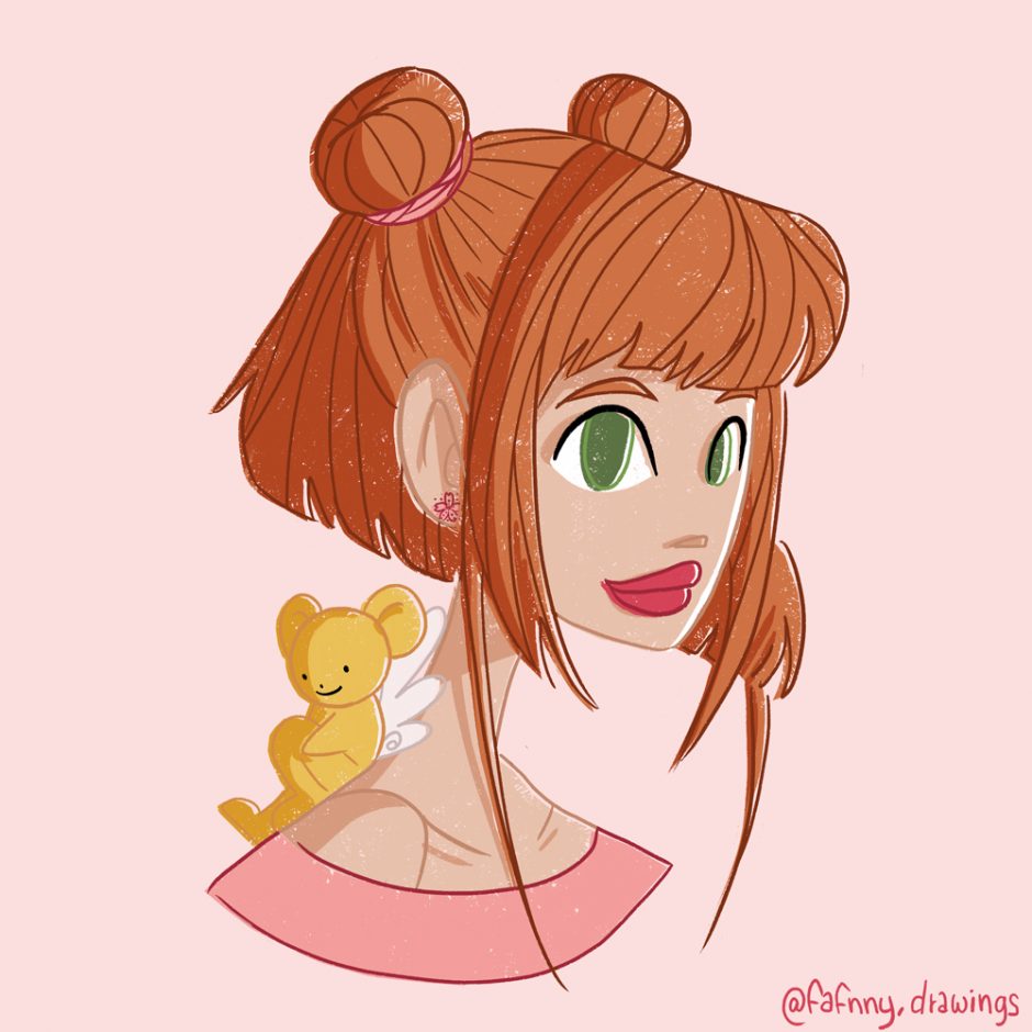 sakura card captor illustrateur illustration dessin photoshop portrait freelance