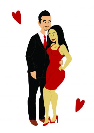 cadeau saint valentin portrait personnalise couple illustrateur illustration dessin dessinatrice freelance lille
